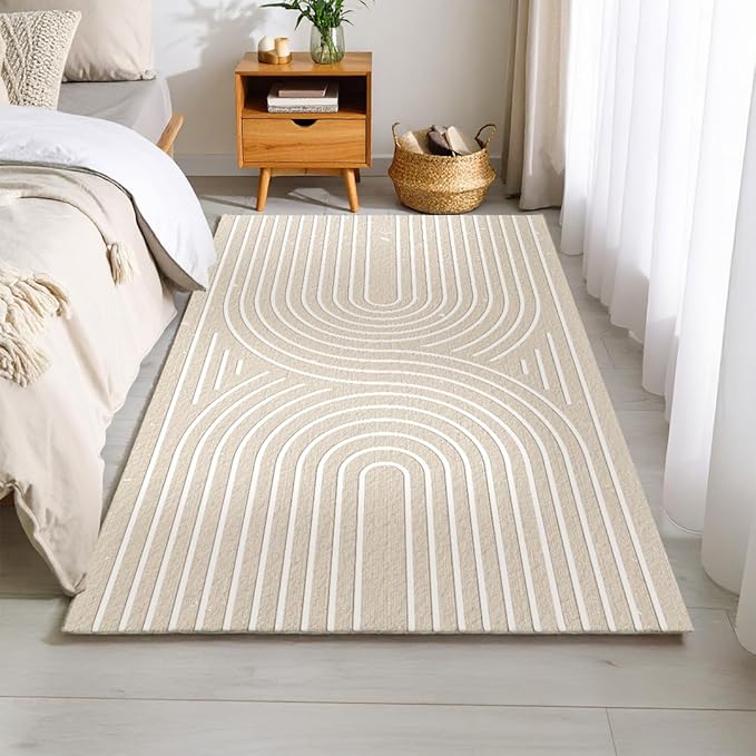Muddy Mat짰 Maze 3x5 Washable Area Rugs for Living Room, Bedroom & Dining Room ??Modern Soft Low Pile Non Slip Carpet ??Pet Friendly Waterproof Foldable Rugs for Home