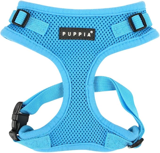 Authentic Puppia RiteFit Harness with Adjustable Neck, Sky Blue, Extra-Large