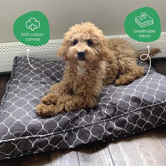 Molly Mutt Medium to Large Dog Bed Cover- Clark Gable Print - Measures 27”X36”X5’’ - 100% Cotton - Durable - Breathable - Sustainable - Machine Washable Dog Bed Cover (Dd70b)