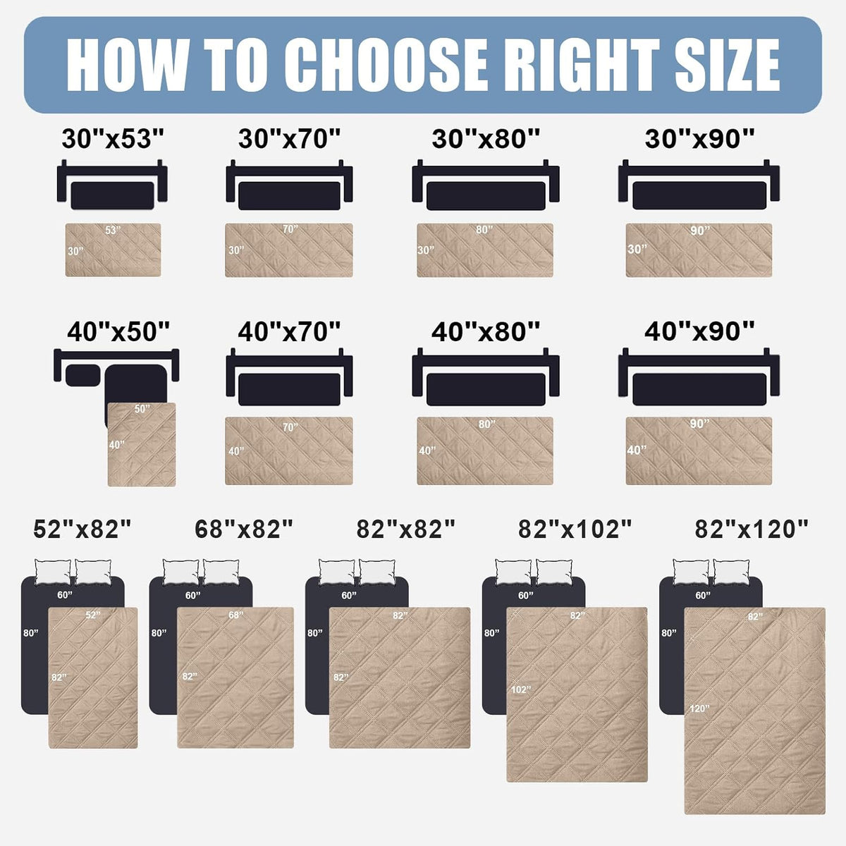 Smiry Waterproof Reversible Pet Couch Covers for Dogs Pet Friendly, Soft Fabric, Washable Sofa Furniture Protector for Dogs Cat Kids, Checkered (68"x82", Taupe/Beige)