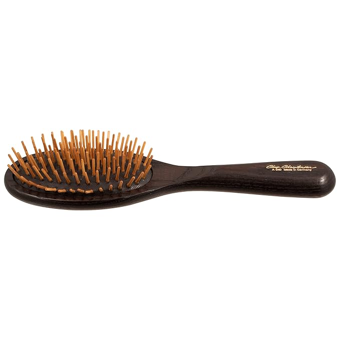 Chris Christensen Dog Brush, 20 mm Oval, Wood Pin Series, Groom Like a Professional, Real Wood Pins, 100% Static-Free, Redistribute Natural Oils into Coat, Reduces Painful Pulling, Small