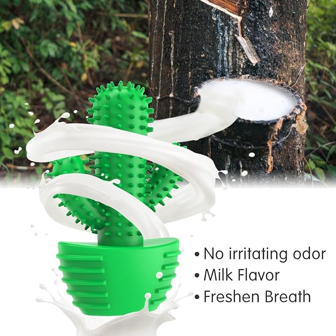 Dog Chew Toys Dog Toothbrush Stick Teeth Cleaning Brush Dental for Medium Large Dog, Puppy Christmas Easter Birthday Gifts, Outdoor Squeaky Toys for Aggressive Chewers Interactive Tough Toys