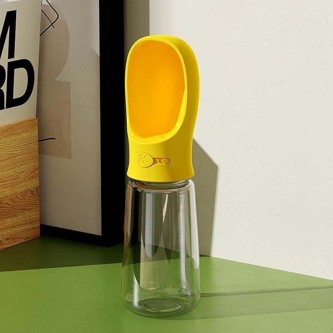 Mr. Pen Portable Dog Water Bottle - 19oz, Large, Yellow, Travel Dog Water Bottle Dispenser, Not Dishwasher Safe