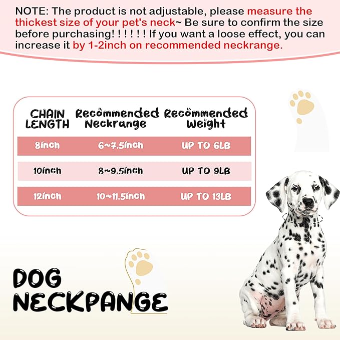 LEIFIDE Dog Chain Collar Diamond Link Puppy Collar 12 mm Wide Dog Necklace Metal Cat Chain Pet Crystal Necklace Jewelry Accessories for Small Medium Large Pet(10 Inch,Silver, AB Color)