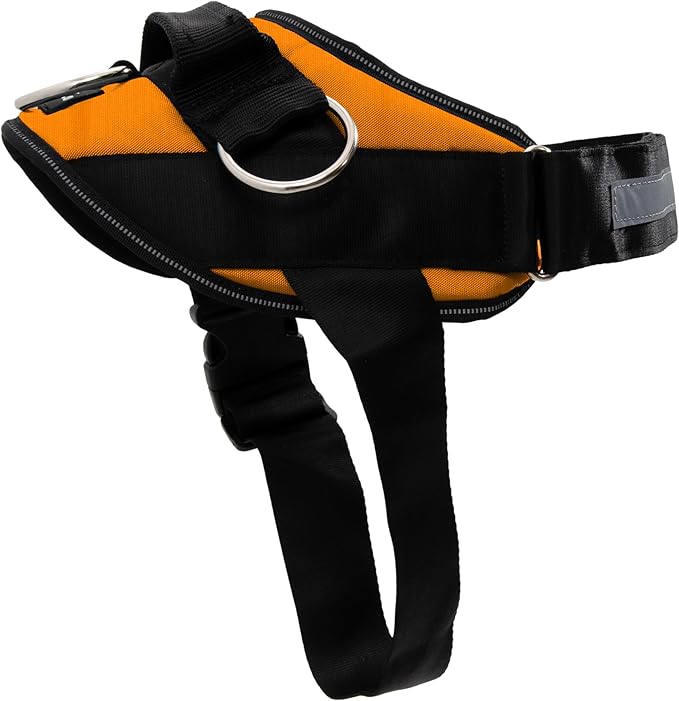 ShawnCo Essential Dog Harness, No-Pull Pet Vest with 3 Leash Clips, No Choke, Reflective, Adjustable and Padded, for Easy Walking and Training for Small, Medium and Large Dogs (Sunset Orange, XS)