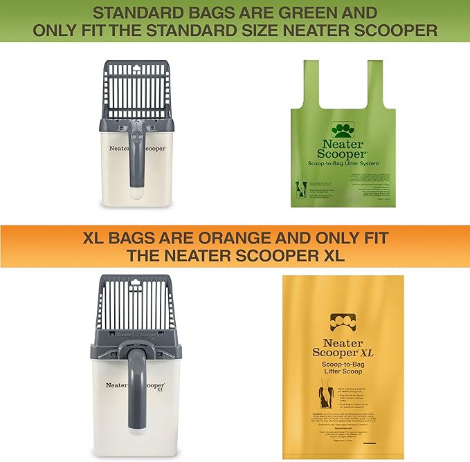 Neater Pets Neater Scooper Standard Size Refill Bags for Standard Neater Scooper Litter Scoop with Bags (3 Boxes, 45 Count)