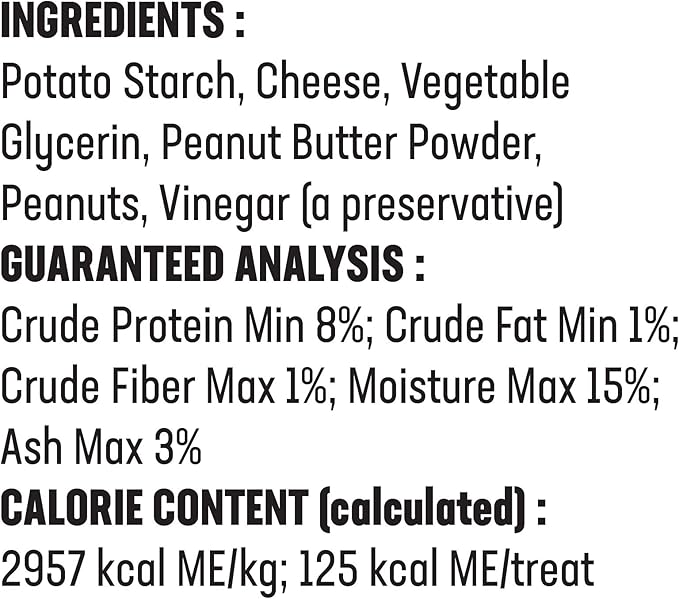 Himalayan Dog Chew Yak Cheese Dog Chews, Lactose Free & Grain Free, USA Made, For All Dog Breeds, Medium Density Cheese Chew, Resealable Pouch with 3 YUM Treats, Peanut Butter Flavor
