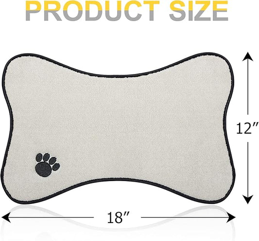 Pet Bowl Mat Drying mat Prevent Water and Food from Spilling (2pack)