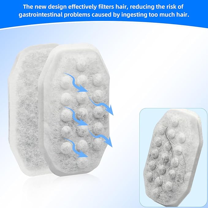 16 Pack Cat Water Fountain Filter Replacement & Pre-Filter Sponges for 3.2L/108oz Automatic Pet Fountain Dog Water Fountain