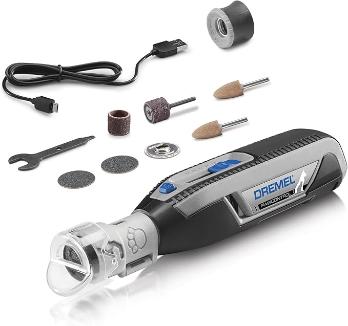 Dremel PawControl 7760-PET Dog Nail Grinder and Trimmer - Cordless & Rechargeable Pet Grooming Tool Kit - Safe for Dogs, Cats, and Small Animals (Amazon Exclusive)