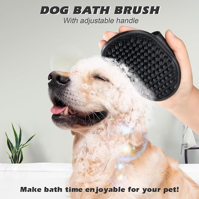2PCS Pet Grooming Tools - Double-Sided Brush for Shedding and Bathing, Suitable for Short/Long Haired Dogs Cats and Horses, Deshedding Dog Brush, Mane & Tail Combs for Horses - Pet Supplies (White)