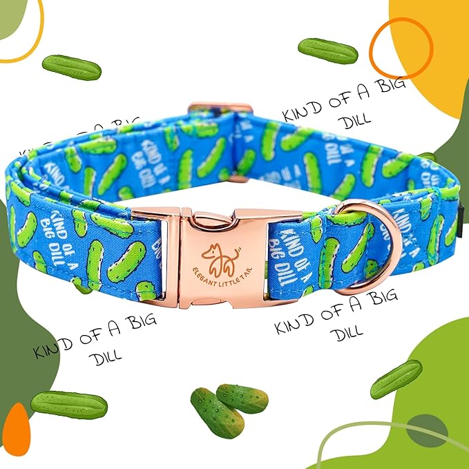 Elegant little tail Dog Collar, Blue Bear Pattern Pet Collar Durable Cute Dog Collars Male or Female Pet Gift Adjustable Dog Collar for X-Large Dogs