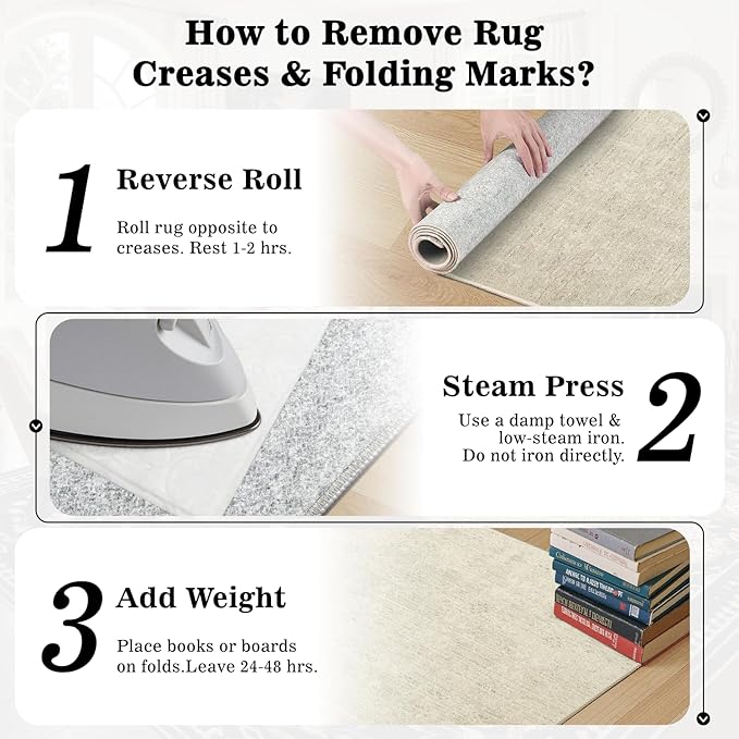 DCX 4x6 Beige Rug, Kid & Pet Friendly with Rubber Back Non Slip, Machine Washable Stain Resistant Neutral Floral Rug for Living Room, Bedroom, Home Office, Soft Low Pile Large Nursery Carpet