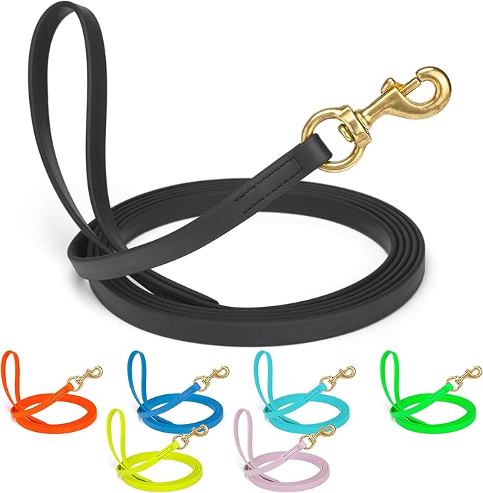 Viper Biothane Working Tracking Lead Leash Long Line for Dogs 2 Colors and 6 Sizes, Black, 5/8" x 33ft