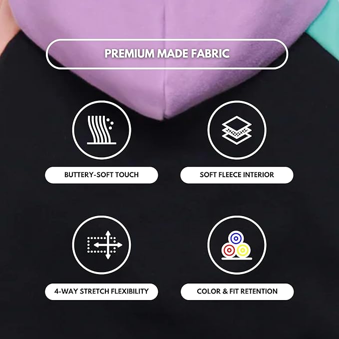 Spark Paws Human Hoodie - Premium Quality, Buttery Soft, Superior Comfort and Fit, Calming Fleece Interior, Suitable for All Styles – Cyber Color Block - XL