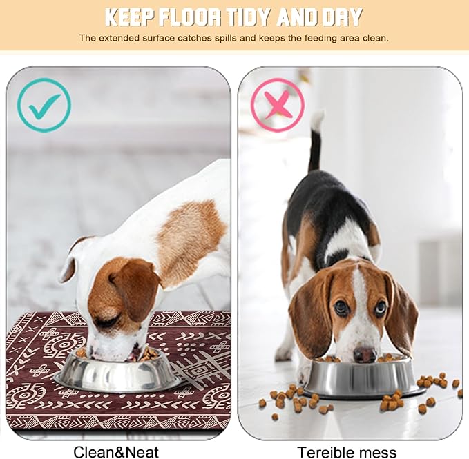 Dog Food Mat for Floors Waterproof Quick Dry Pet Placemat Cat Feeding Bowls Mats for Food and Water, Eco-Friendly Dog Accessories Diatomite Pets Supplies 12" X 20"