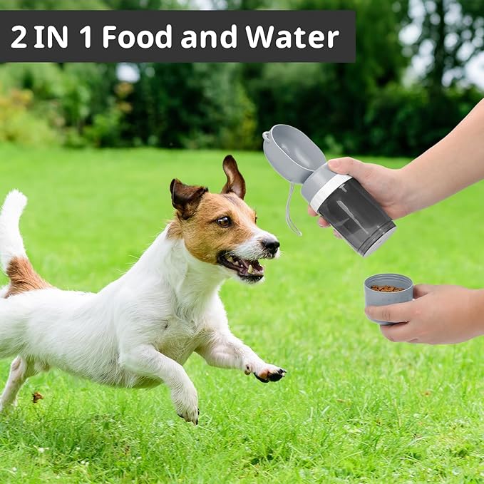 Pet Water Bottle Leak Proof Portable - Dog Water Dispenser with Foldable Drinking Bowl, Puppy Travel Accessories for Outdoor Walking, Hiking, Running
