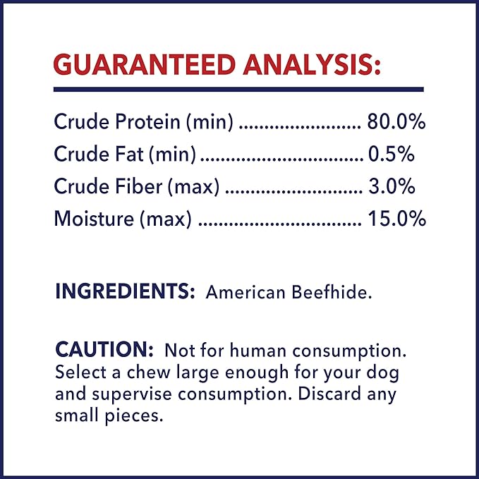 Pet Factory 100% Made in USA Beefhide 8-9" Assorted (Bones & Rolls) Dog Chew Treats - Natural Flavor, 6 Count/1 Pack
