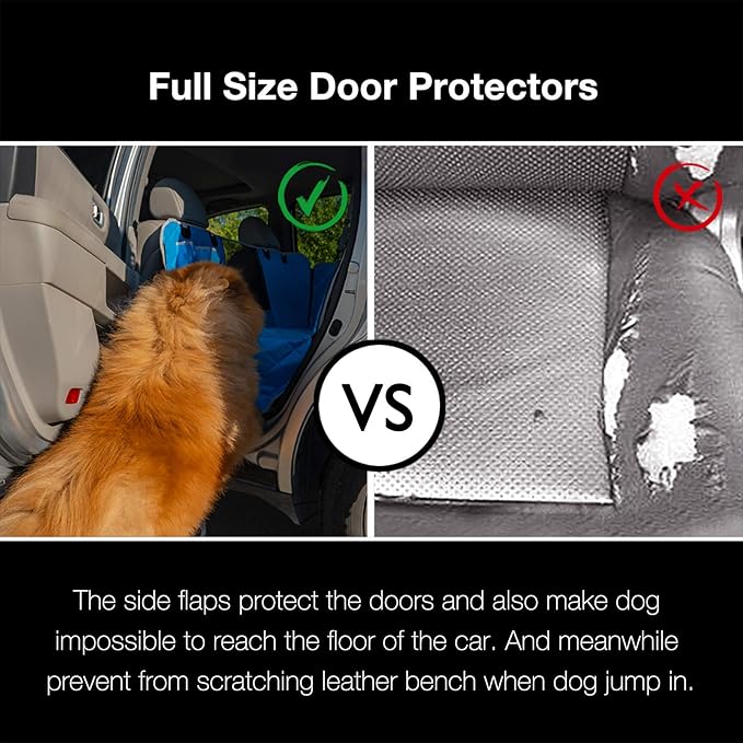 iBuddy Dog Seat Cover for SUV and Small Truck, Waterproof Car Hammock Heavy Duty Back Seat Cover for Dog with Mesh Window Durable Scratchproof Pet Car Seat Protector for Rav4 CR-V Jeeps
