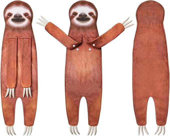 AGRIMONY Sloth Funny Hand Towels for Bathroom Kitchen - Sloth Gifts for Women Men Teens Kids-Easter Mothers Fathers Valentines Housewarming Unique Christmas BirthdayGifts for Animals Lovers