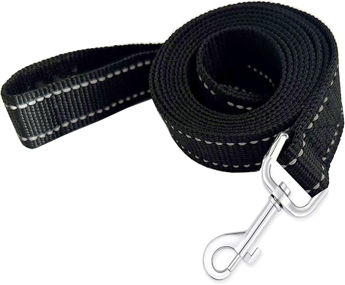 Reflective Dog Leash 4Ft /5 Foot /6 Feet Long, 1 Inch Wide, for Small and Medium Dogs