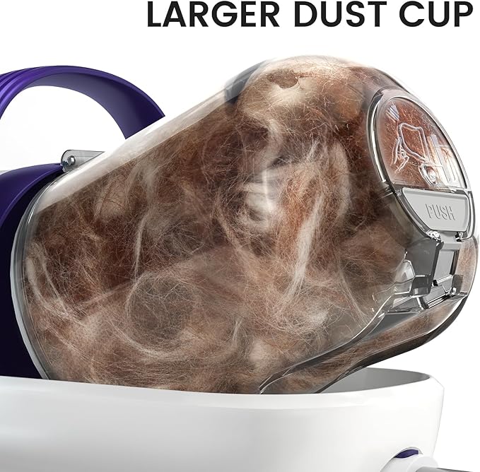 oneisall Dog Grooming Vacuum, Pet Grooming Vacuum with Clipper Nail Grinder, 1.5L Dust Cup Dog deshedding Vacuum Brush with 7 Pet Grooming Tools for Shedding Pet Hair, Home Cleaning(Purple)