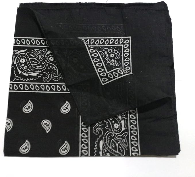 combocube 12 Pack(one Dozen) Multi-Purpose Cotton Paisley Cowboy Bandanas Headband for Men and Women