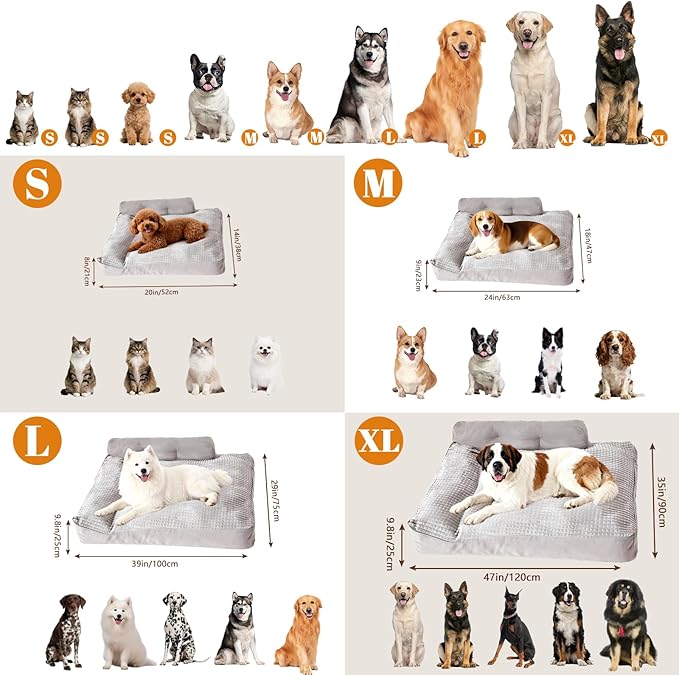 Dog Bed for Medium Sized Dogs, Warm & Super Soft Calming Bed for Sleeping, Durable Comfortable Dog Crate Pad with Sides, Machine Washable & All-Season Use, Non-Slip Bottom for Room to Move Freely