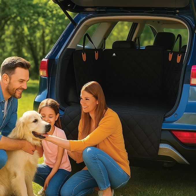 Dog Car Seat Cover Heavy Duty 4 Layer seat Cover hammok 600D, Non-Slip, ScratchProof, Waterproof, Universal Fit for Cars, Trucks & SUVs, Protects Against Spills, Dirt & Damage