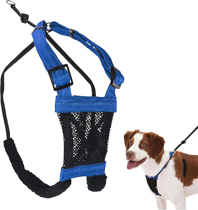 Sporn Mesh Non Pull Dog Harness Medium Blue, Perfect for Training-Stops Dogs from Pulling and Choking on Walks for Small, Medium and Large Dogs, Puppy Harness, No Pull Harness, No Choke Harness