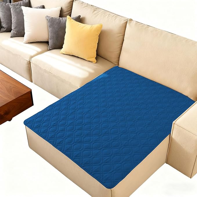 hyha Waterproof Dog Bed Blanket, Soft Pet Blankets, Waterproof Couch Cover for Dogs, Reversible Sofa Covers Washable for Furniture (40x50 Inch, Navy Blue/Blue)