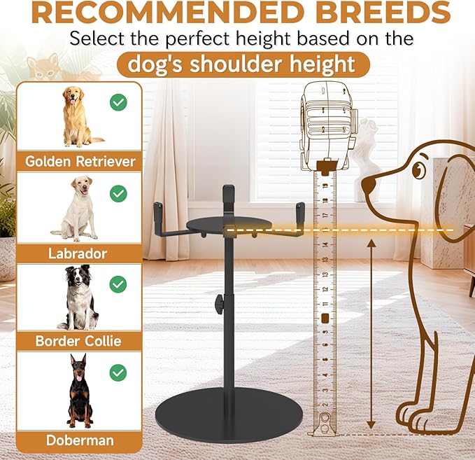 2 Pack Extra-Stable Elevated Dog Bowl Stand, Adjustable Height 8-16in, Width 6-10in, Tall Single Lifted Food Holder for Large Medium Size Breeds, Metal Non-Slip Raised Dish Riser Pet Water Feeder