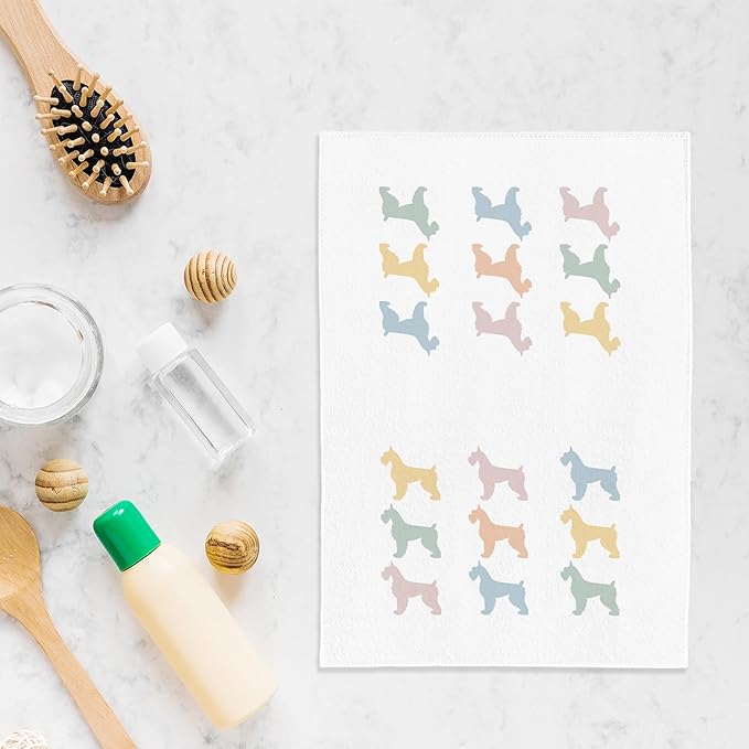 Schnauzer Kitchen Towels - Dog Mom Gifts, Decorative Hand Towels, 1624 Inches