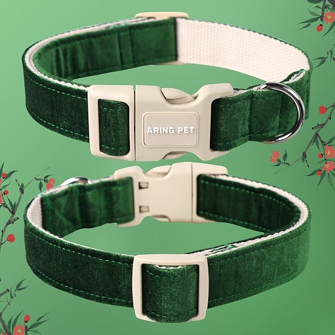 ARING PET Dog Collar-Cute Cotton Puppy Collar for Small Dogs, Adjustable Lightweight Pet Collars with Quick Release Buckle for Small Medium Large Dog