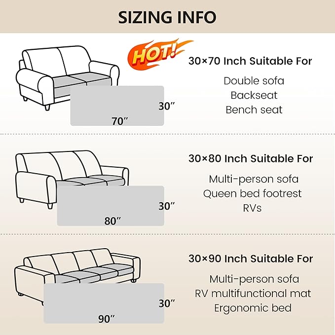 gogobunny 3X Stronger Waterproof Pet Blanket, Scratch Proof Furniture Protector for Dogs Cats, Reversible Cover 30x70 Inch, Dark Beige