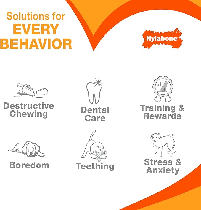 Nylabone Power Chew Classic Bone Chew Toy for Dogs, Durable Dog Toys for Aggressive Chewers, Bacon Flavor, X-Small/Petite - Up to 15 lbs. (1 Count)