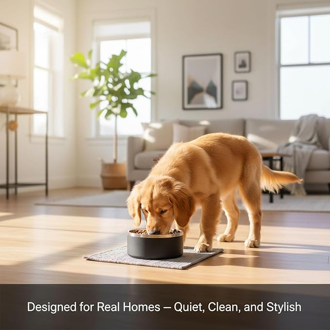 Dog Bowls, Stainless Steel Dog Food and Water Bowl for Small to Large Breed, Anti-Slip, Dishwasher Safer, Rust-Resistant, Easy to Clean, Weighted Durable Metal Bowl (Black, 40 oz)