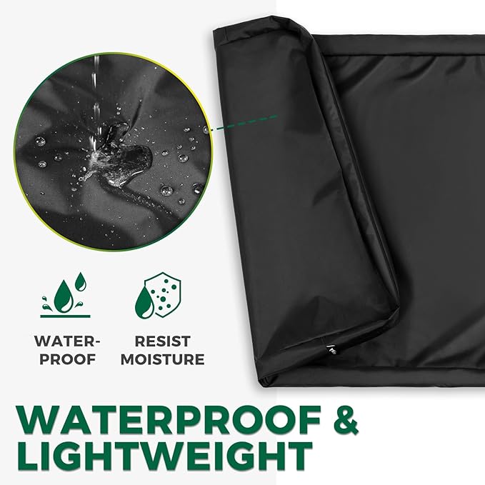 Waterproof Dog Bed Cover Replacement Washable, Easy to Clean, Pet Hair Resistant, Heavy Duty Oxford, Zipper Closure, Indoor/Outdoor Use, Fits 44 Inch Dog Crate - Extra Large XL - 44"x 32"x 3" - Black