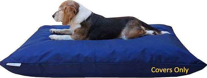 Dogbed4less Do It Yourself DIY Pet Bed Pillow Duvet 1680 Durable Cover and Waterproof Internal case for Dog/Cat at Medium 36"X29" Navy Blue Color - Covers only