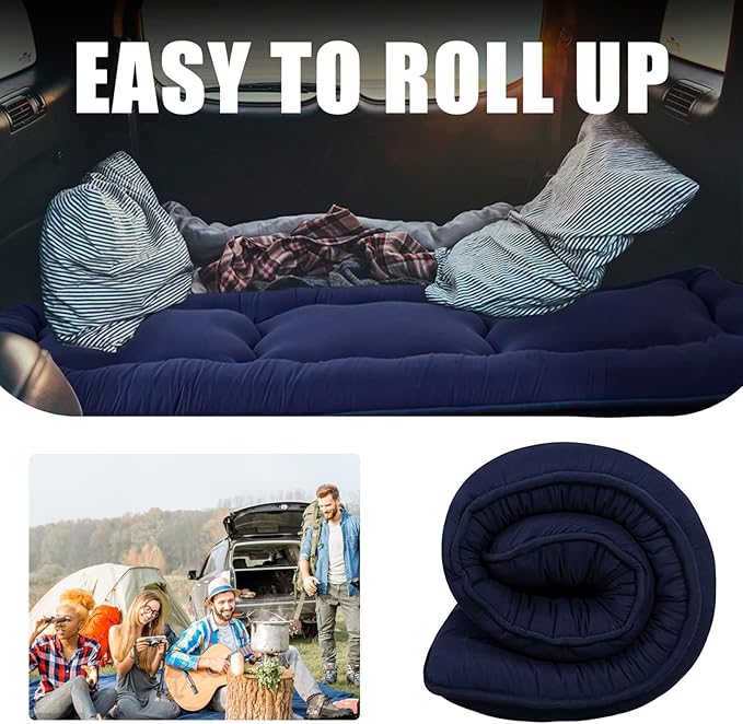 MAXYOYO Cot Japanese Floor Futon Mattress, Single Size Tatami Mat Sleeping Pad Foldable Roll Up Boys Girls Narrow Mattress Kids Lounger Pillow Bed