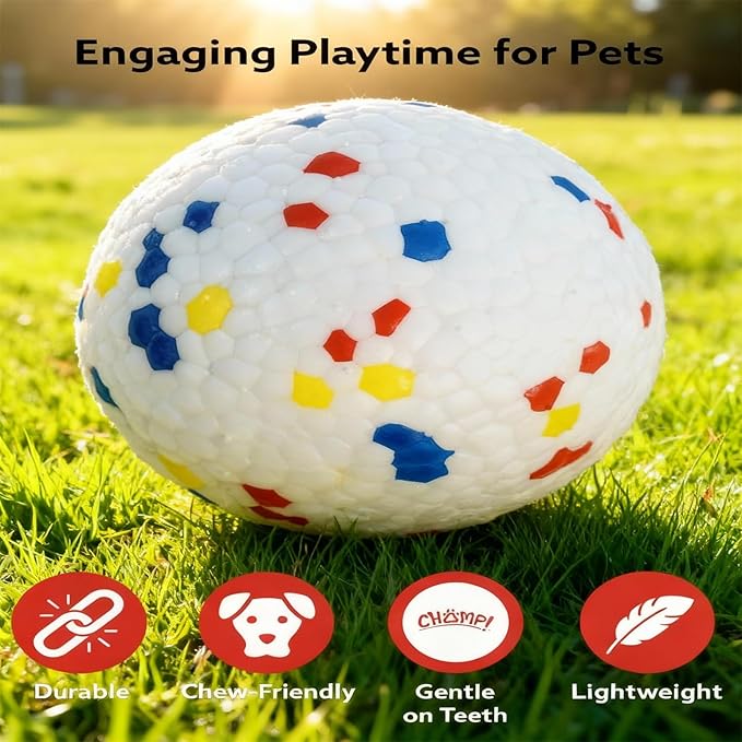 Indestructible Dog Chew Toy for Aggressive Chewers - 4 Pack Interactive Dog Ball，Durable ETPU Toy for Large Medium Small Dogs