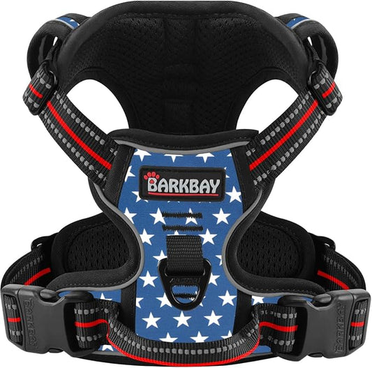 BARKBAY Dog Harness No Pull for Small Dogs - Adjustable, Reflective, Comfortable, No Choke, Heavy-Duty - Perfect for Outdoor Training, Walking, and Hiking - Strong & Durable - XS & Star