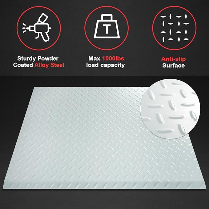 Height Adjustable Door Ramp, Door ramp for 3?? 5??to 7.5??Threshold or Steps, Heavy Duty Door ramp for Wheelchairs Walkers Scooters(27.6" L*37.4" W, Alloy Steel, Max 800LBs)