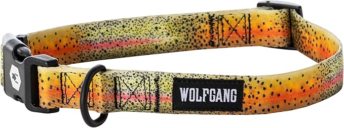 Wolfgang Heavy Duty, Adjustable Dog Collar with Quick Release Nylon Buckle for Walking & Training, CutBow Print, Small