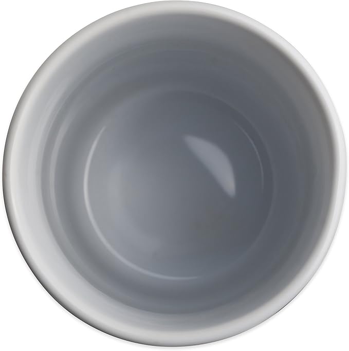 Bone Dry Lattice Collection Pet Bowl & Canister, Treat Canister, 4x6.5", Gray