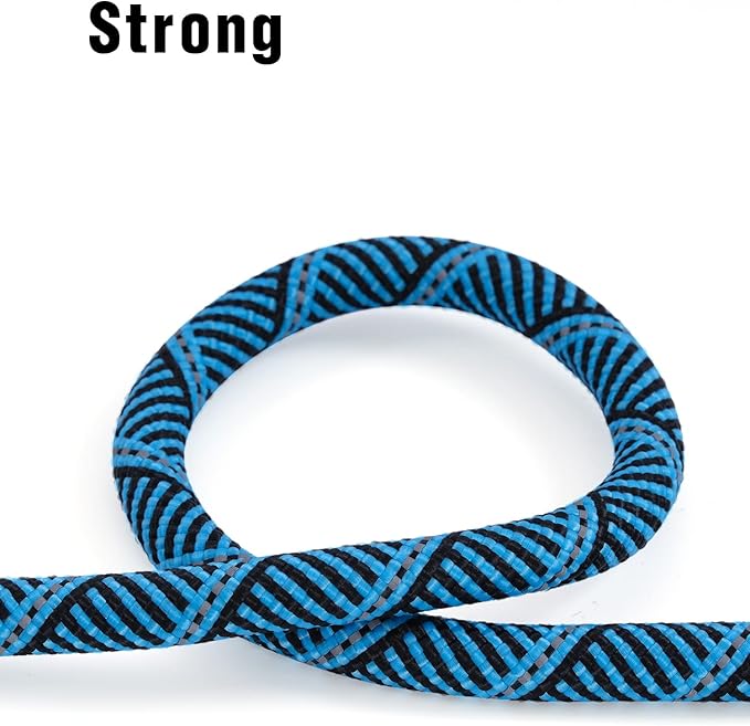 Long Dog Leash with Reflective Threads 15FT 20FT 30FT 50FT,Heavy Duty Bungee Dog Leashes for Small Medium Large Breed Dogs,Shock Absorbing Training Leash for Walking,Hunting,Camping&Yard