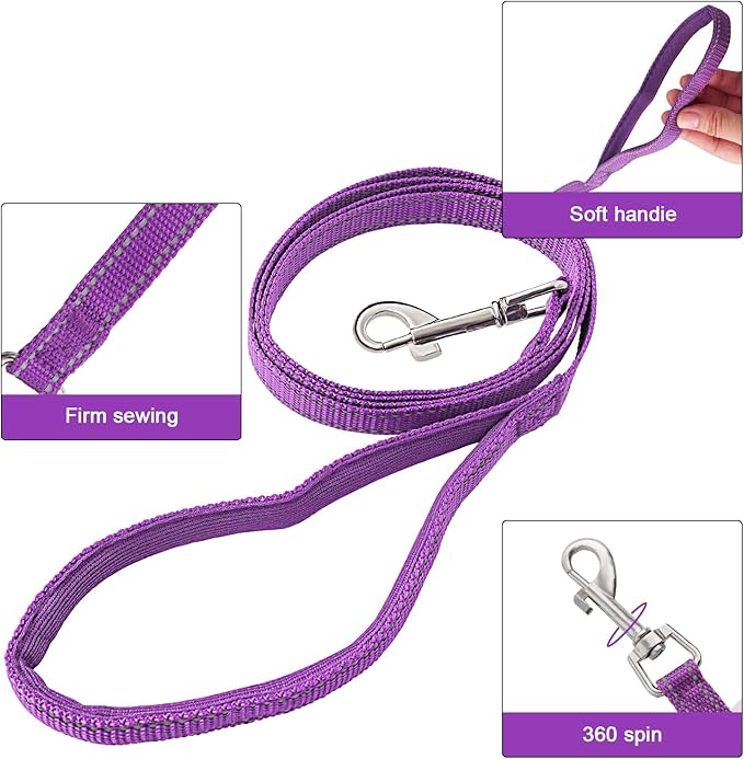 YIMEIS Dog Harness and Leash Set, No Pull Soft Mesh Pet Harness, Reflective Adjustable Puppy Vest for Small Medium Large Dogs, Cats (Purple, Small (Pack of 1)