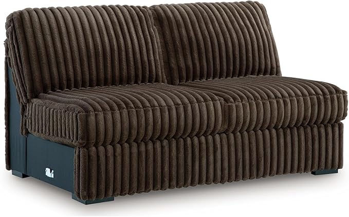 Signature Design by Ashley Midnight-Madness Casual Anti Sag Left-Arm Facing 3-Piece Sectional with Chaise, Reversible Seat Cushions and 10 Accent Pillows, Dark Brown