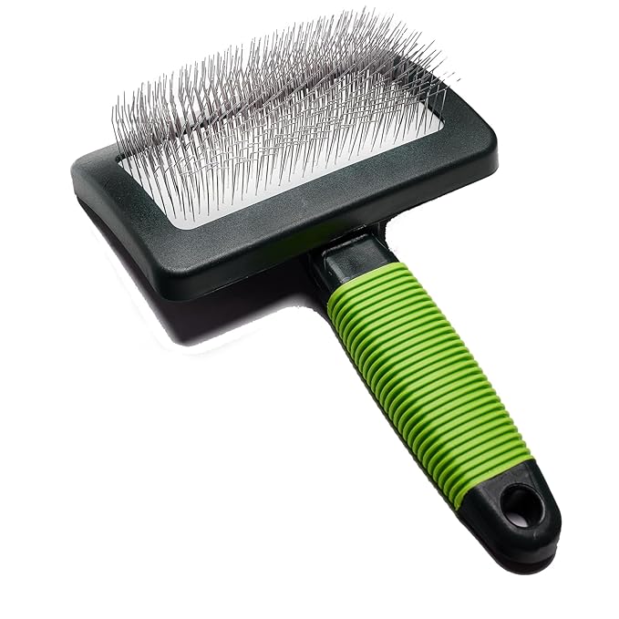 Dog Slicker Brush - Large Grooming Brushes for Dogs and Cats - Professional Groomer Supplies for Long Hair Pet - Slicker Brush For Goldendoodles-Easy To Use - Comfortable - Removes Long and Loose Hair