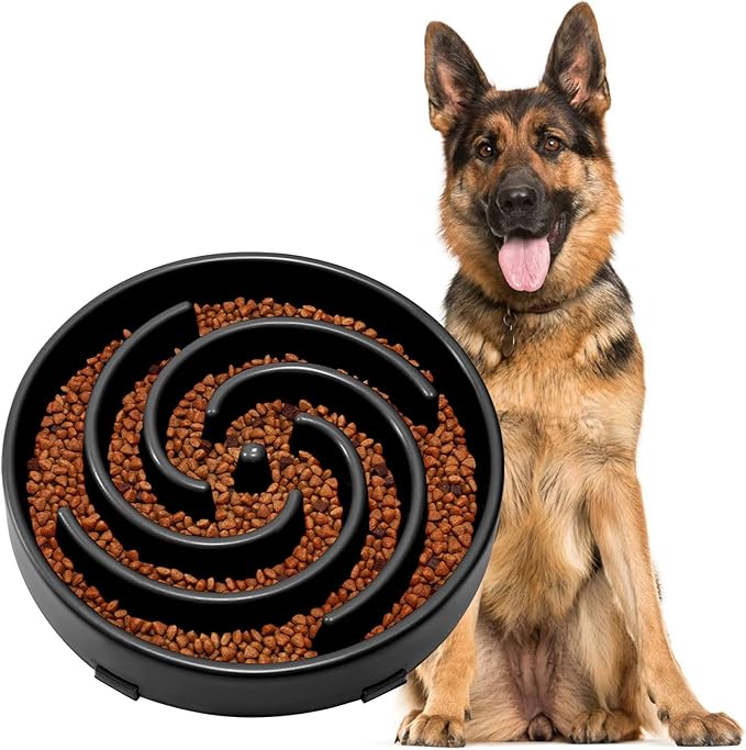 JASGOOD Slow Feeder Dogs Bowl for Large Medium Dogs,Anti-Gulping Pet Slower Food Feeding Bowls Stop Bloat,Preventing Choking